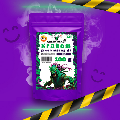 🥷 Zelenej "Ninja" (Green Maeng Da) - Gramáž: 100 gramů